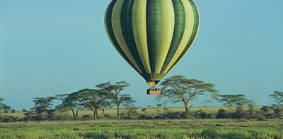 Luchtballon over de Serengeti